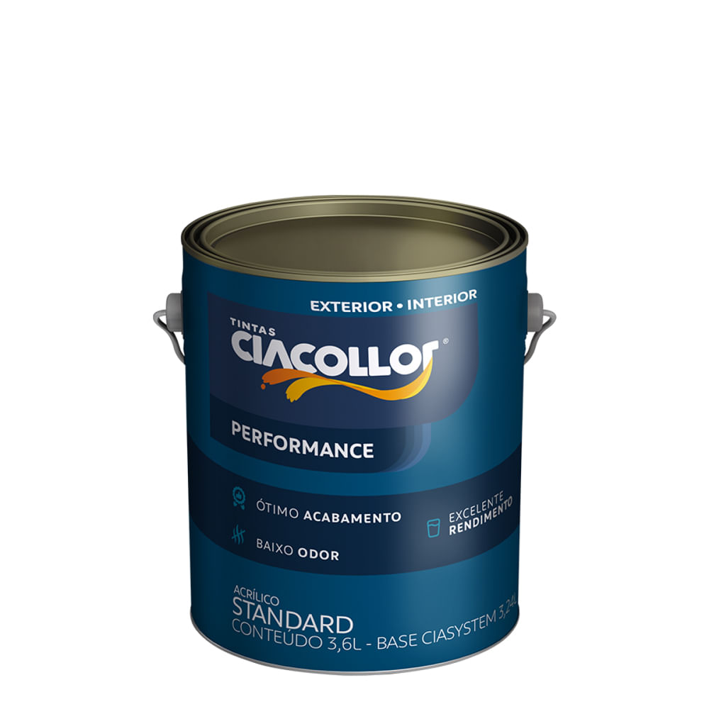 Tinta Ciacollor Acrílica Semi Brilho Standard 3,6lt Branco
