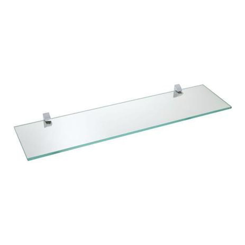 Prateleira Pratk Vetro Reto 20x60 Com Suporte Branco Cromado