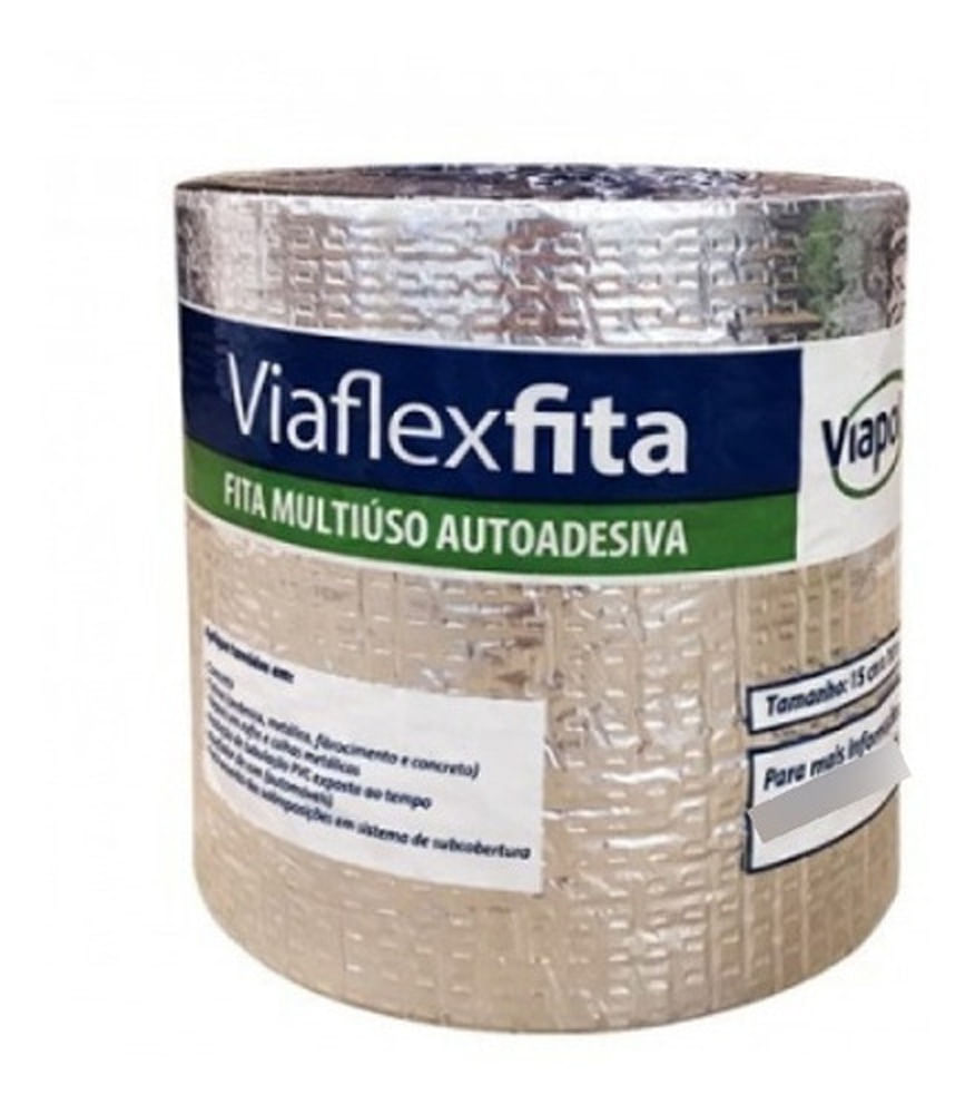 Fita Viapol Viaflex 20cm Alumínio (Metro Linear)