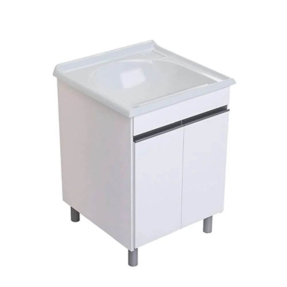 Armário Roralit Amelia Branco Com Tanque Simples Branco