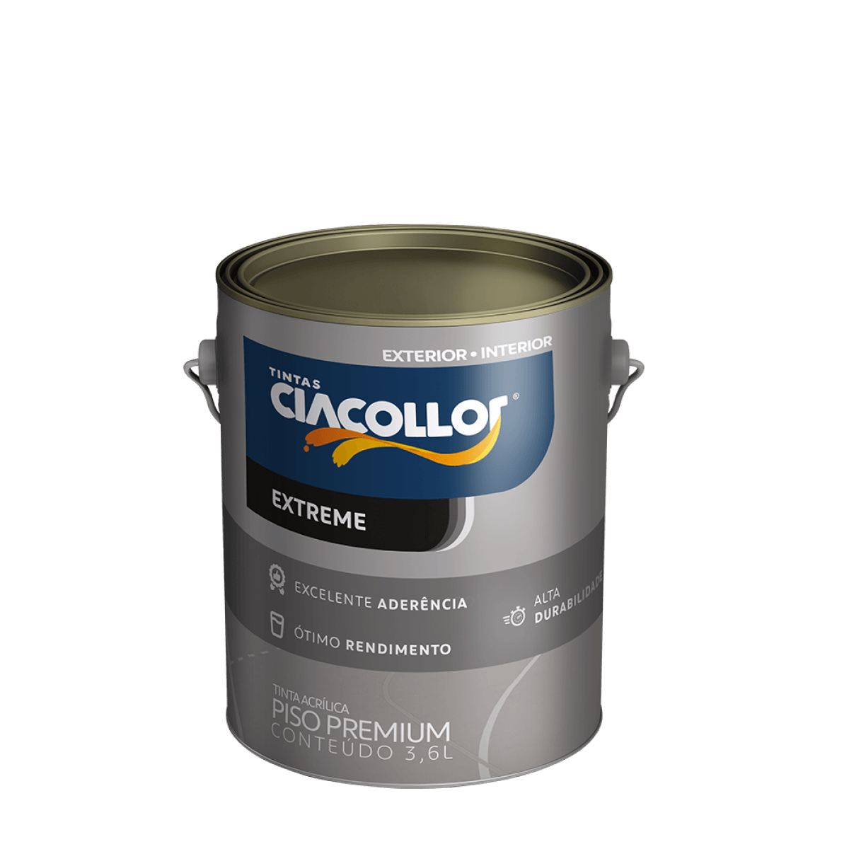 Tinta Ciacollor Piso Semi Brilho Premium 3.6lt Chumbo