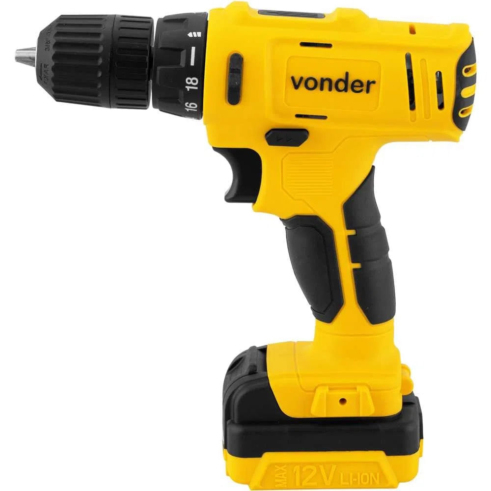 Parafusadeira/furadeira Vonder Pfv120 Bateria 12v Bivolt Automático