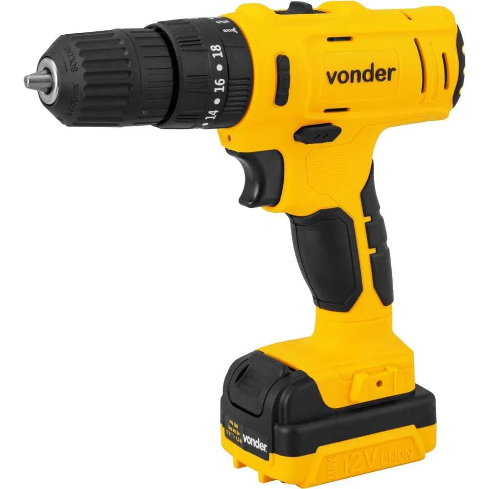 Parafusadeira/furadeira Vonder Pfv120i Com Impacto Bateria 12v Bivolt Automático