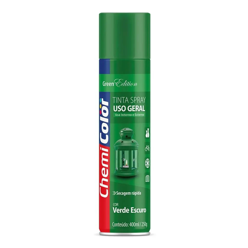 Tinta Chemicolor Spray Geral Verde Escuro 400ml