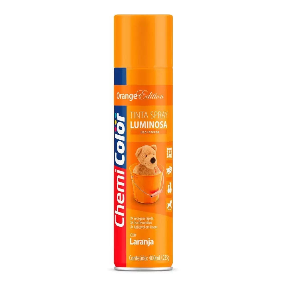 Tinta Chemicolor Spray Lumin Laranja 380ml