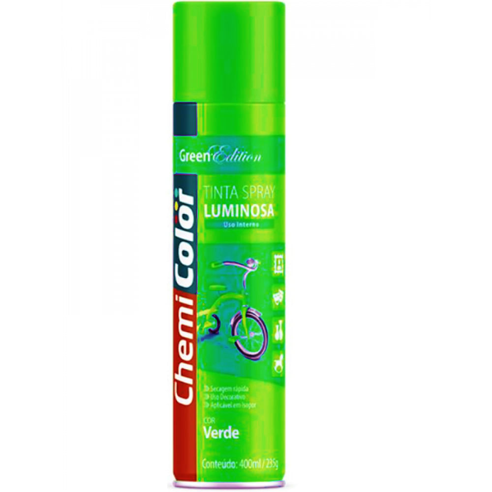 Tinta Chemicolor Spray Lumin Verde 380ml