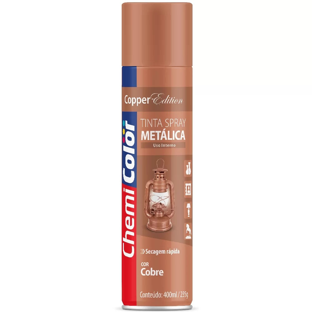 Tinta Chemicolor Spray Metálica Cobre 350ml