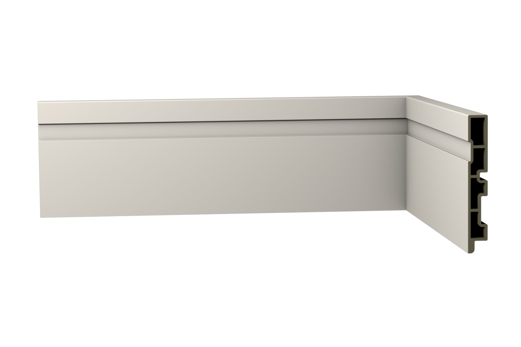Rodapé Ecovale Mod R3 10,5cm Laca Fendi ( Metro Linear )