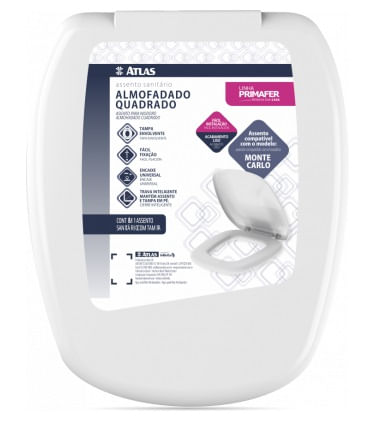 Assento Sanitário Atlas Monte Carlo Almofadado Branco