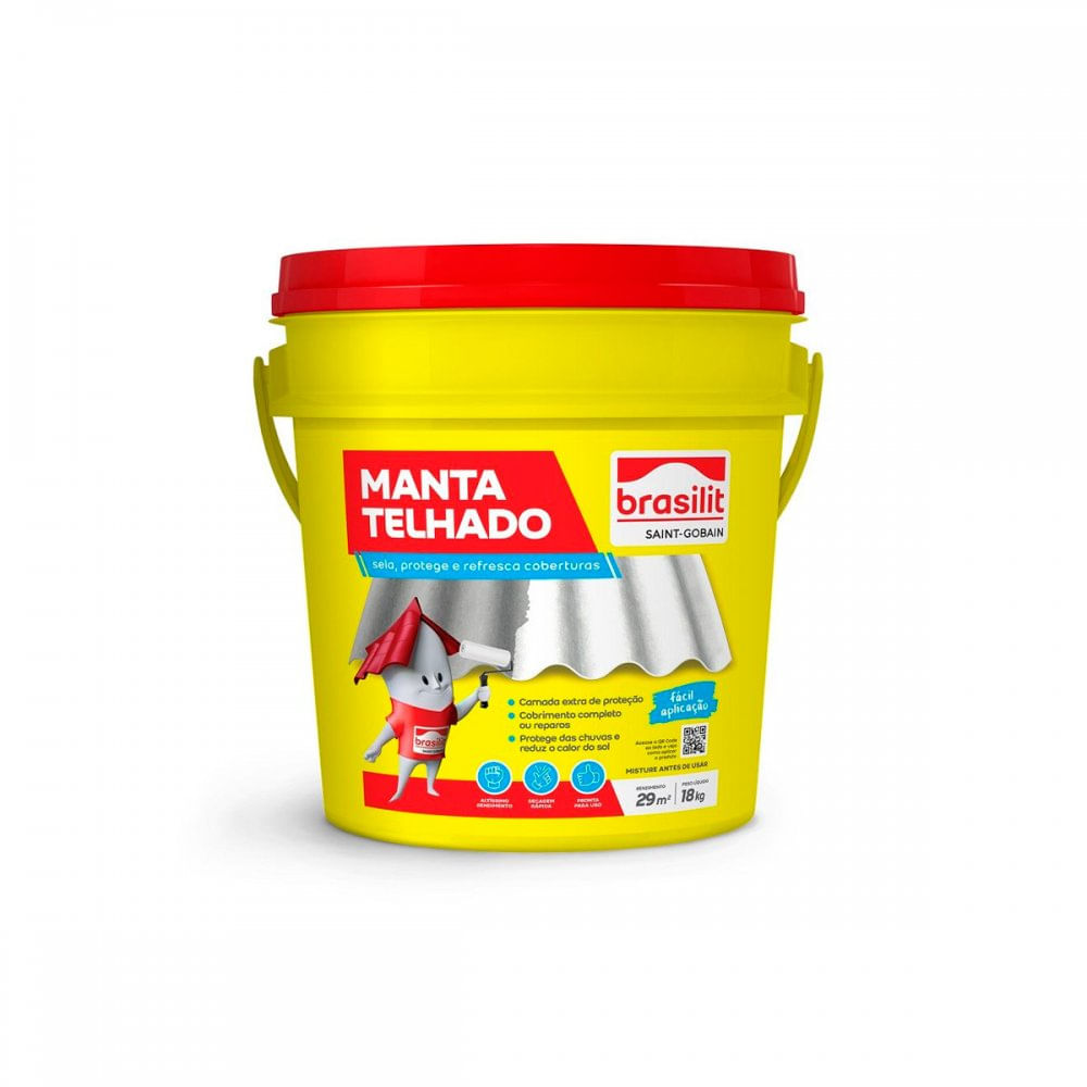 Impermeabilizante Manta Líquida Brasilit Telhado 18kg