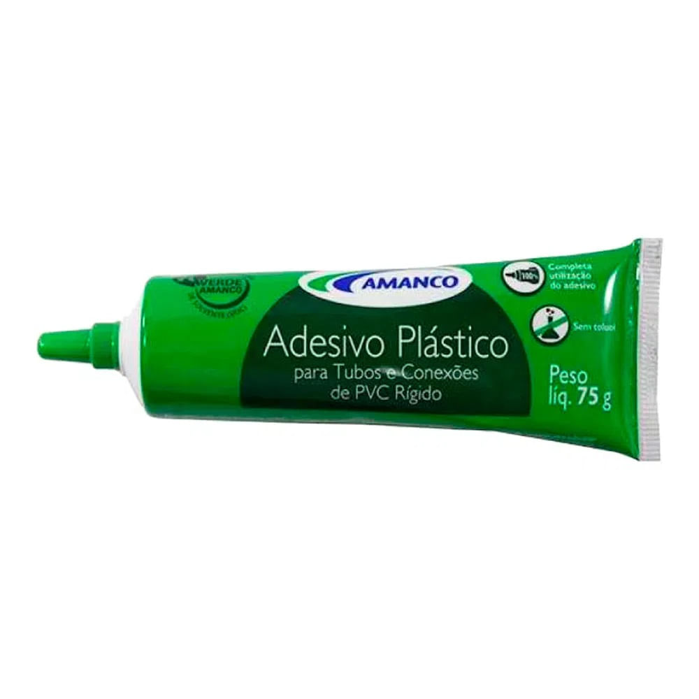 Adesivo Plástico Amanco PVC Bisnaga 75gr