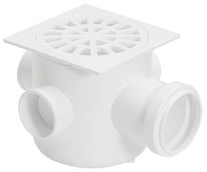 Caixa Sifonada Amanco N63 100x100x50mm Quadrado Branco