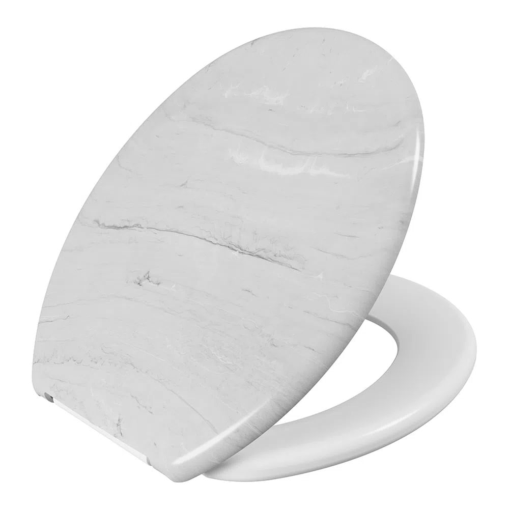 Assento Sanitário Astra TPJM Branco Marmorizado Anatômico