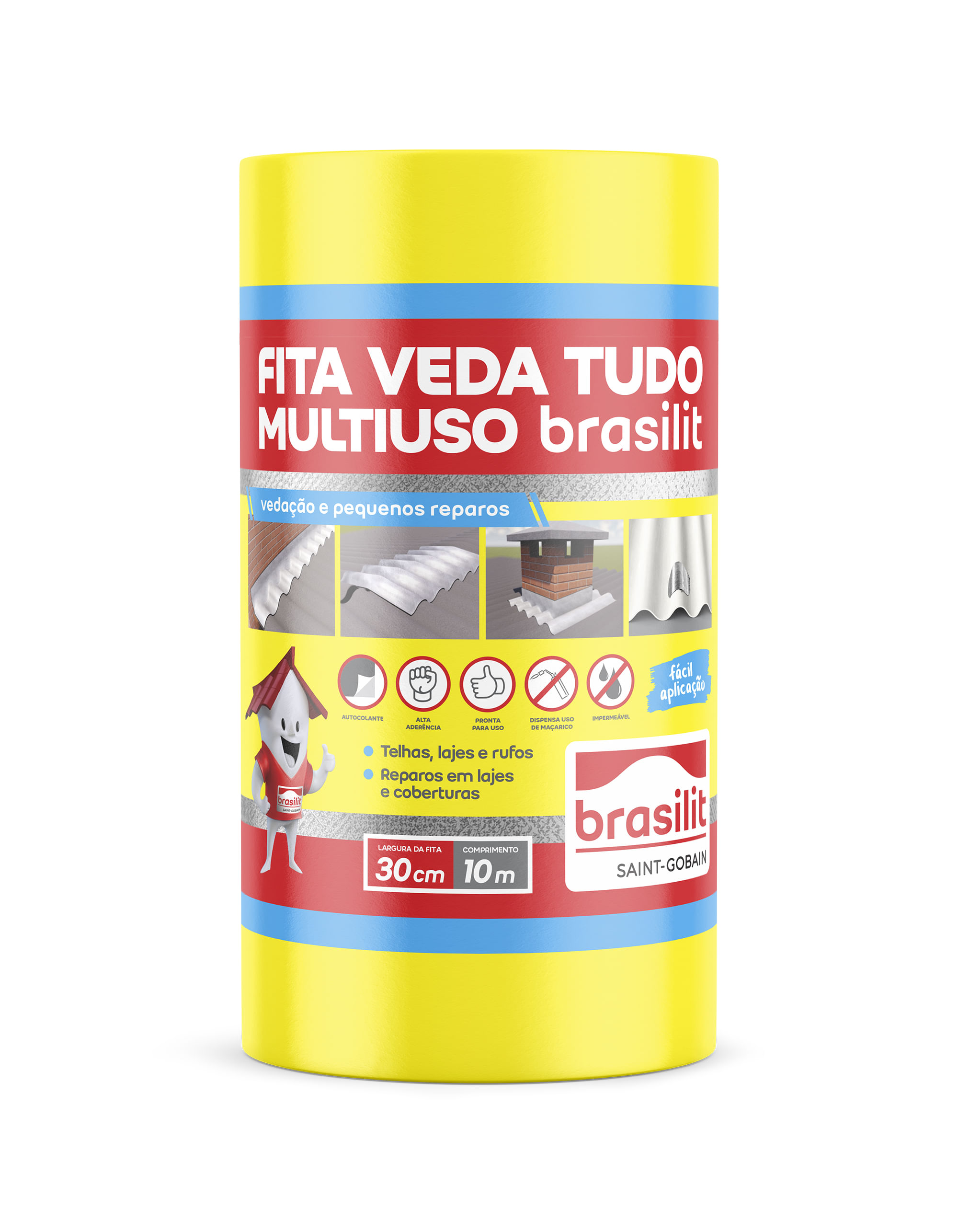 Fita Brasilit Veda Tudo Multiuso 30cm (Metro Linear)