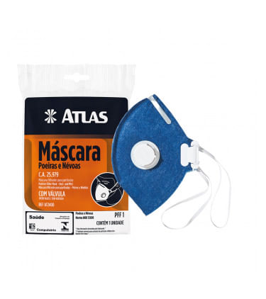 Máscara Proteção Atlas Feltro Com Válvula 2400