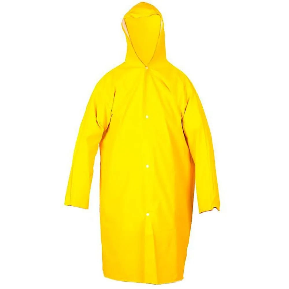 Capa Para Chuva Plástica Com Forro gg Amarela