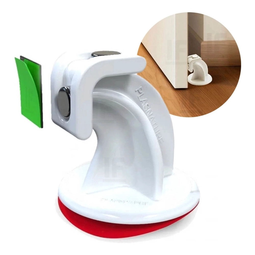Fixador Para Porta Adesivo Magnético Plasnature Branco