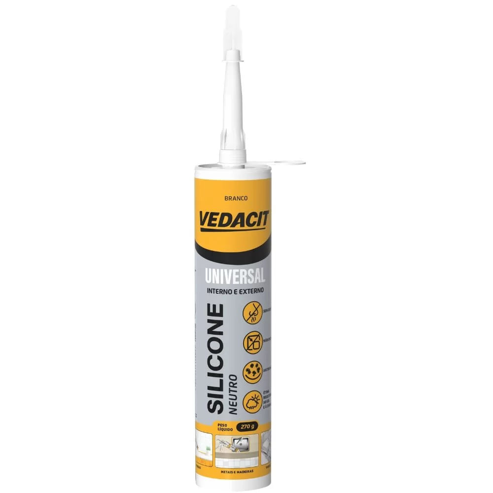 Silicone Vedacit Universal Neutro Preto 270gr