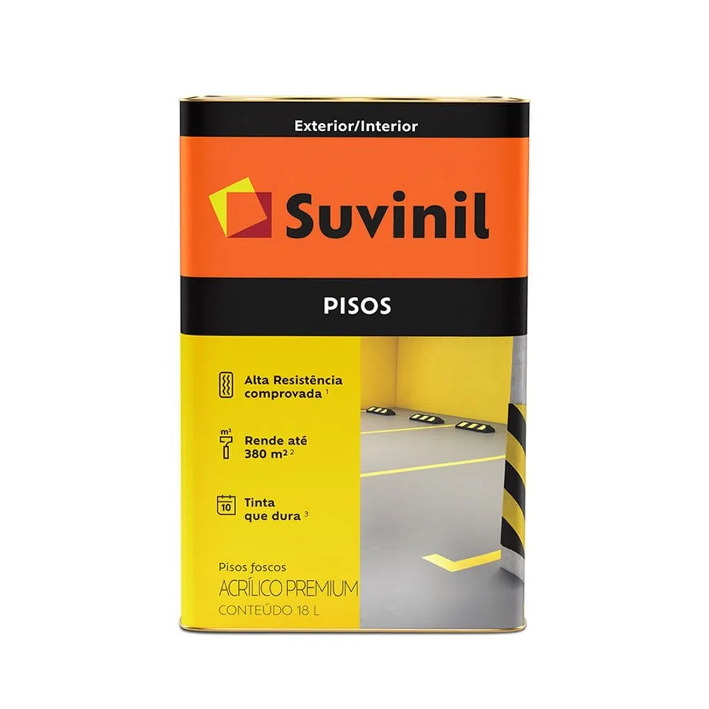 Tinta Suvinil Para Piso 18L Vermelho Demarcação