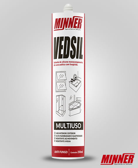 Silicone Minner Vedsil Branco 250ml