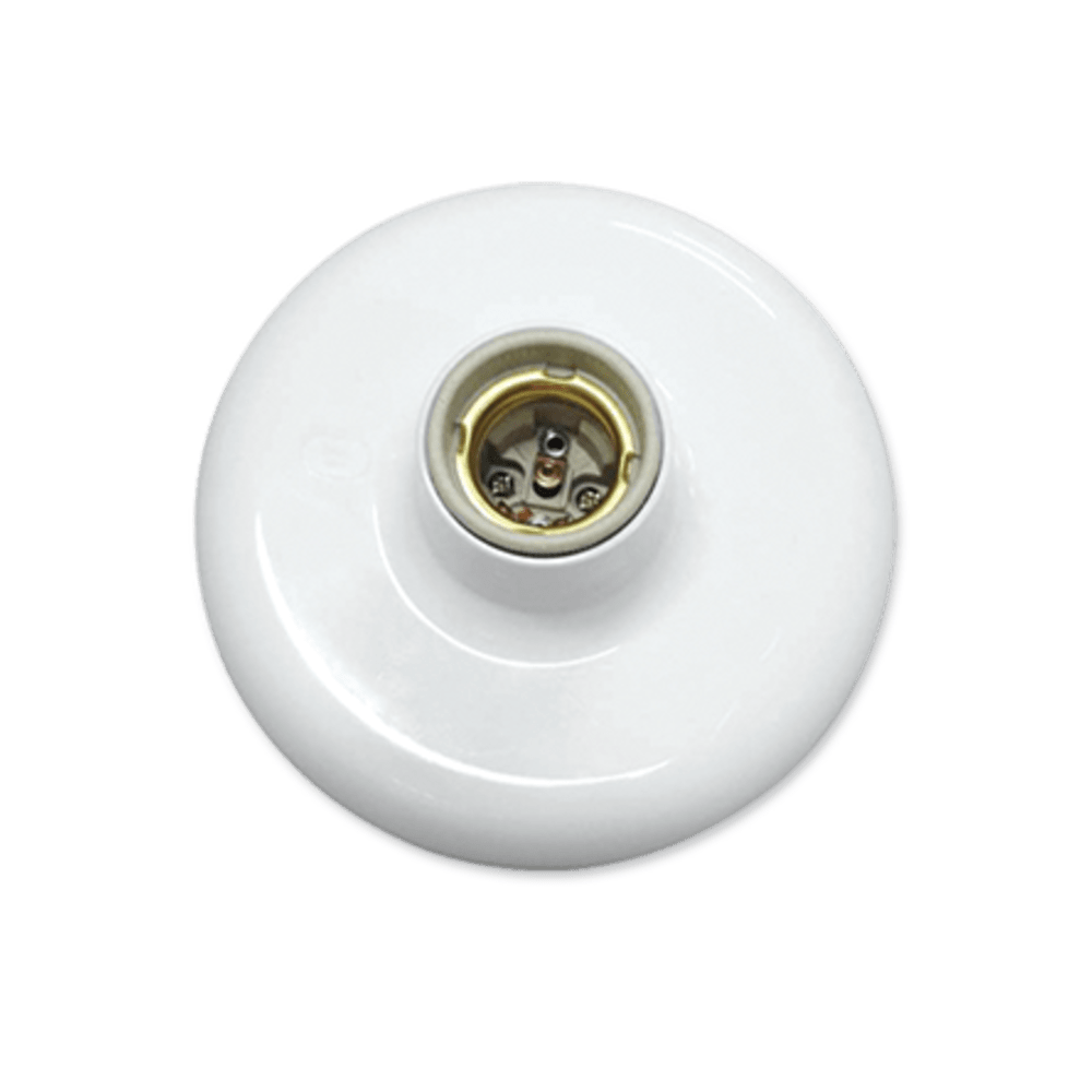 Plafon Ilumi Pvc Branco com Soquete Porcelana