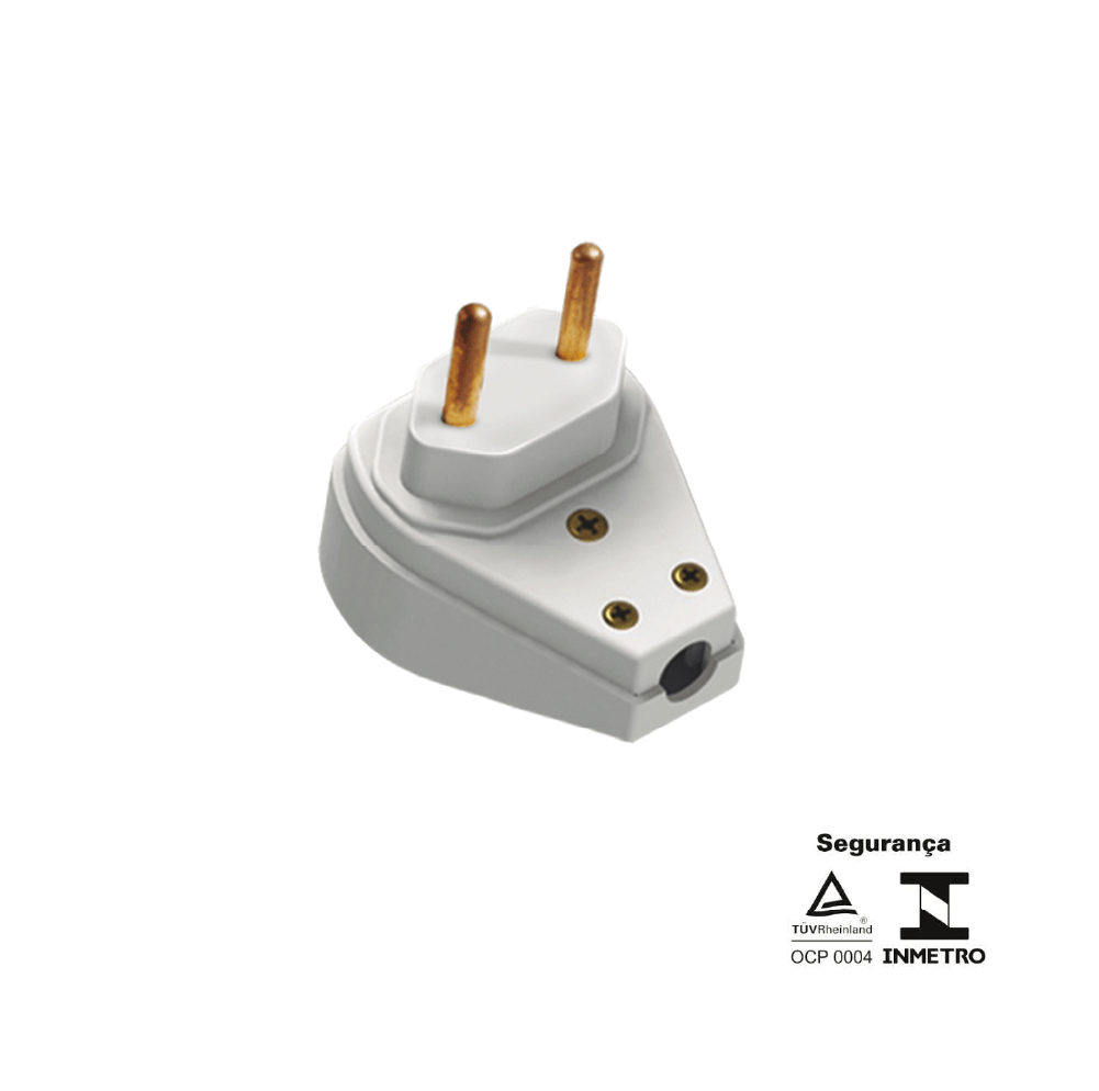 Pino Ilumi Macho 90º 2 Polos 20 Amperes Branco