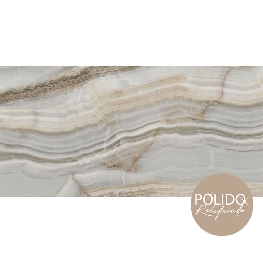 Piso Formigres 60x120 Gran Onix Pérola Polido Retificado