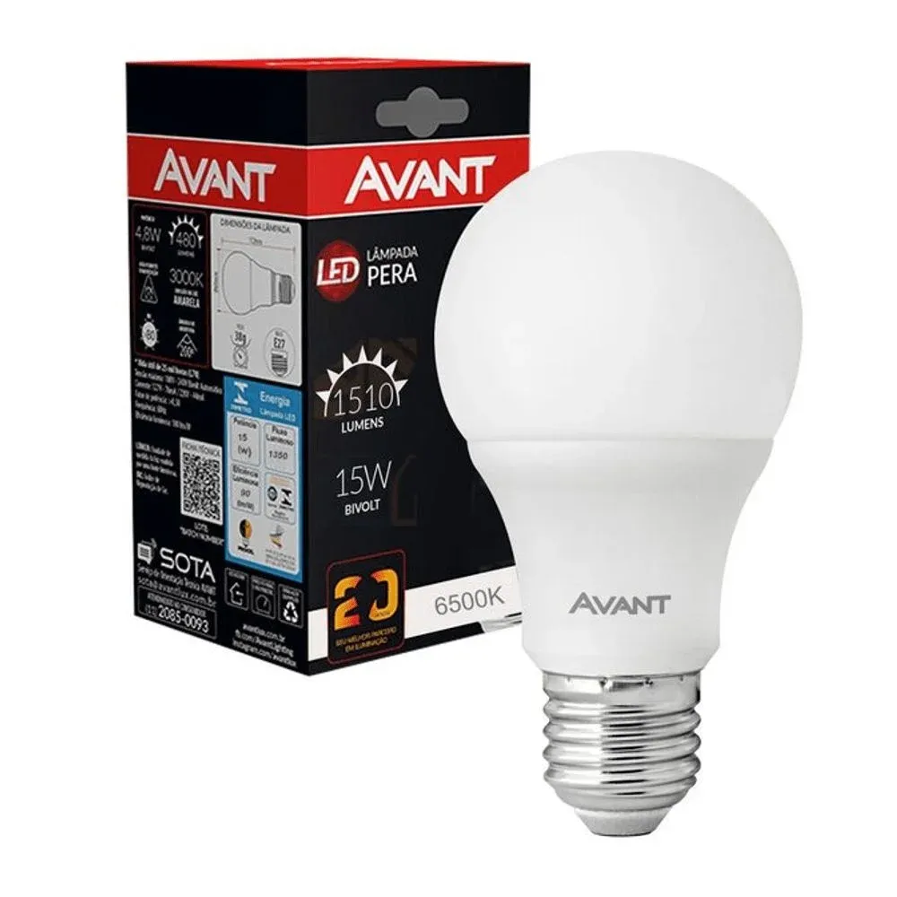 Lâmpada Avant Led 15W 6500K Bivolt